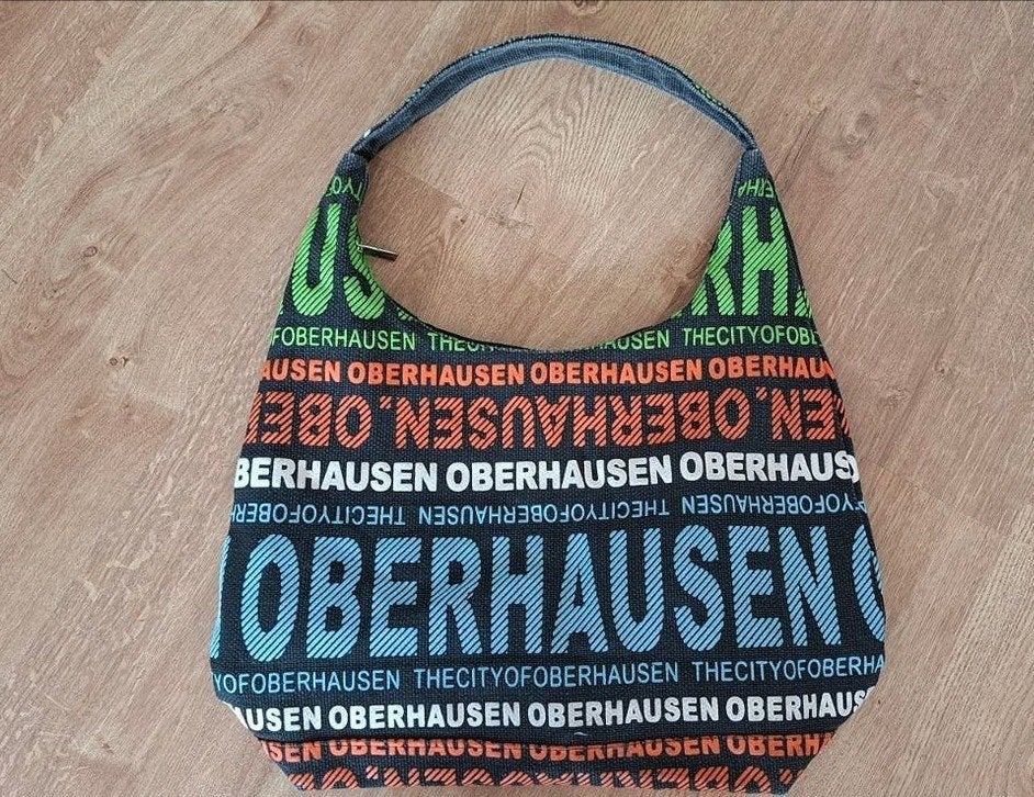 Schoudertas met opdruk uit de Duitse stad 'Oberhausen', Ophalen of Verzenden, Gebruikt, Overige kleuren, Schoudertasje