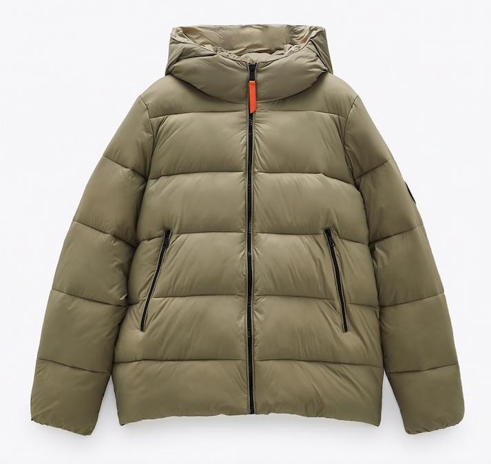 Zara kaki groen gewatterde jack jas winterjas thermo maat M, Kleding | Dames, Jassen | Winter, Zara, Maat 42/44 (L), Nieuw, Ophalen of Verzenden