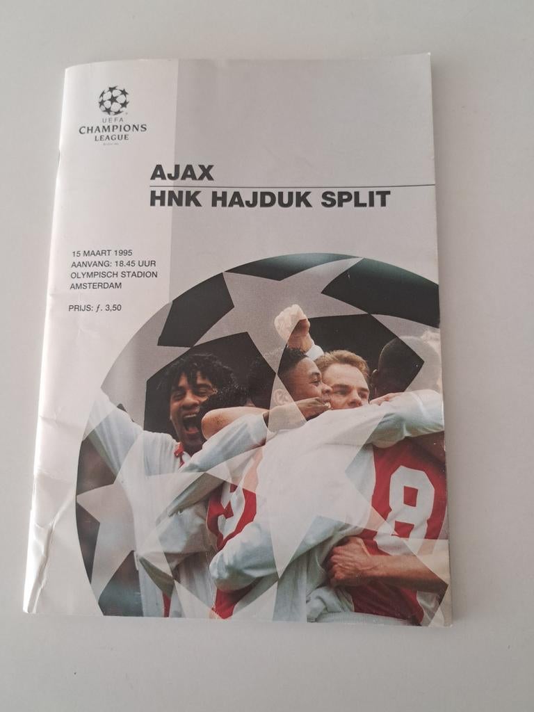 Ajax Champions League programma 1995, Verzamelen, Ophalen of Verzenden, Zo goed als nieuw, Ajax, Boek of Tijdschrift