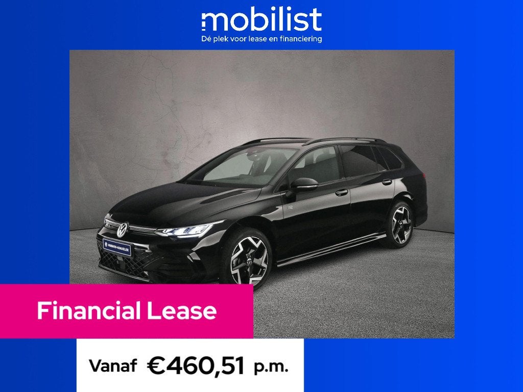 Volkswagen Golf Variant 1.5 eTSI R-Line (bj 2025, automaat), 4 cilinders, 150 pk, 1337 kg, Zwart