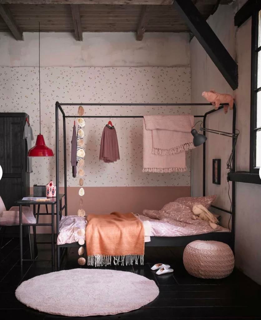 vtwonen Hemelbed Bunk 120x200 cm, Huis en Inrichting, Slaapkamer | Bedden, Ophalen, Gebruikt, Zwart, Twijfelaar
