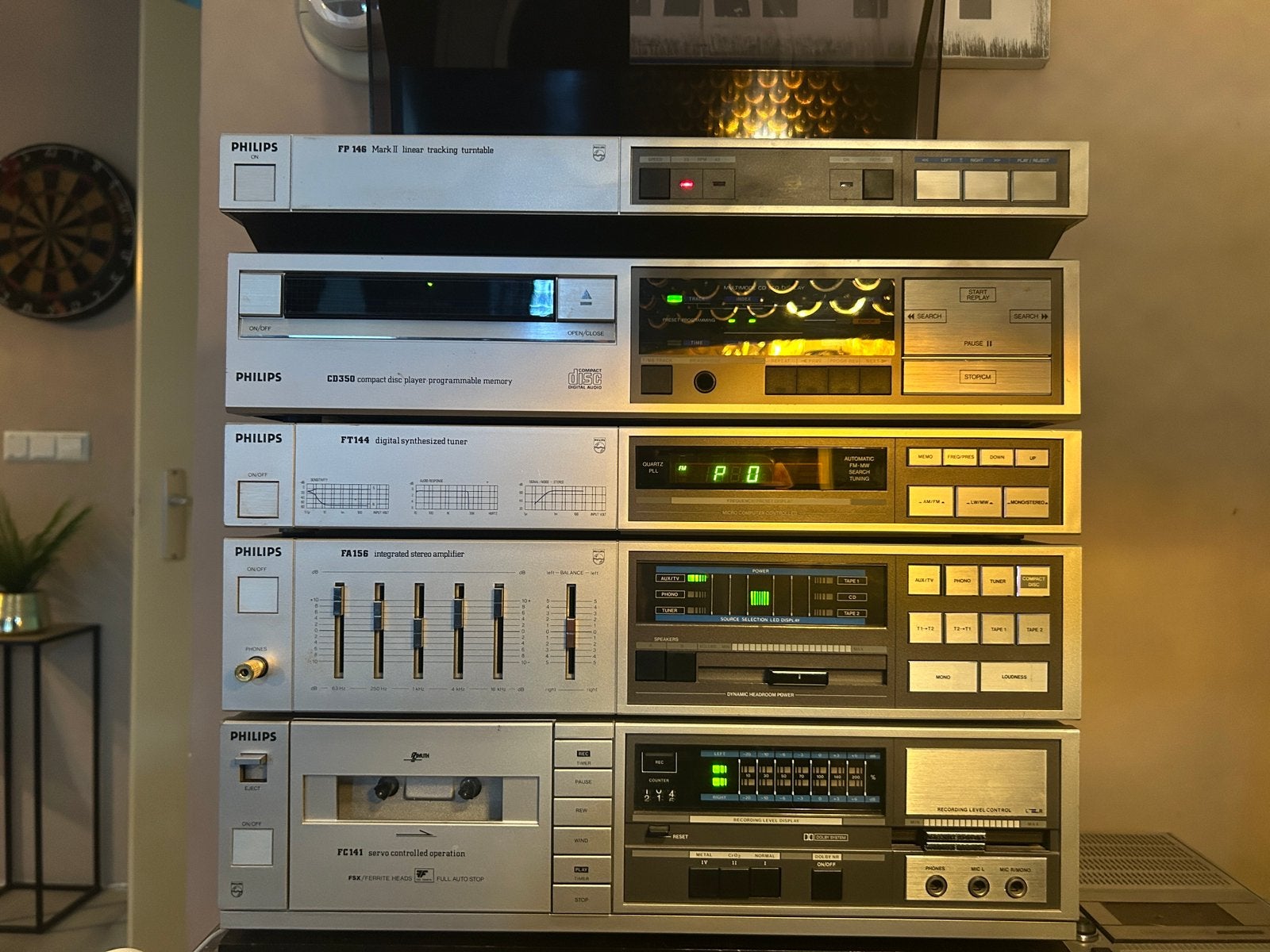 Prachtige Philips vintage stereoset jaren ‘80, Ophalen, Philips, Cassettedeck, Losse componenten
