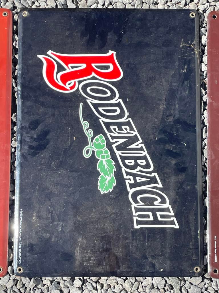 Vintage Rodenbach Emaille Reclamebord, Verzamelen, Ophalen of Verzenden, Zo goed als nieuw