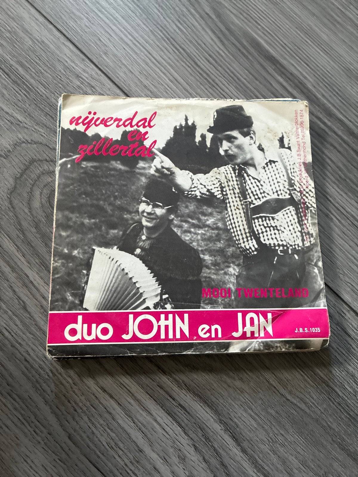 Duo John en Jan - Nijverdal en Zillertal single, Cd's en Dvd's, Ophalen of Verzenden, Gebruikt, Overige formaten, Schlager