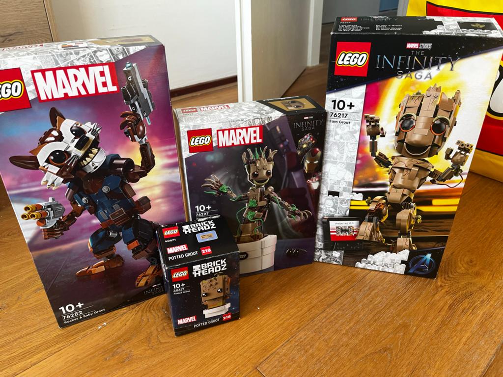 LEGO Marvel Groot en Rocket Raccoon sets, Ophalen of Verzenden, Gebruikt, Overige merken