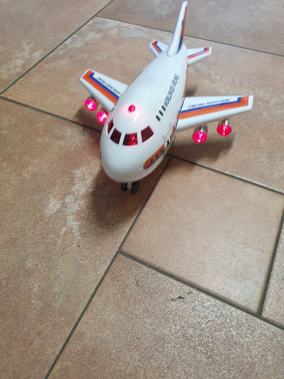 Vintage Jumbo Jet 747 vliegtuig met licht en geluid, Hobby en Vrije tijd, Ophalen of Verzenden, Gebruikt
