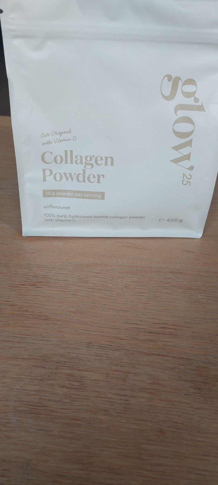 Glow 25 Collageen Poeder met Vitaïmine C - 450g, Ophalen of Verzenden, Nieuw, Poeder of Drank