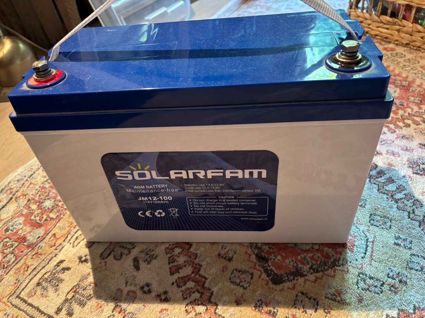 Solarfam Accu, Ophalen, Gebruikt