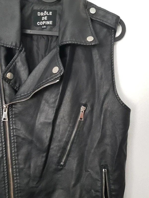Bodywarmer drole de Copine - maat S/M, Kleding | Dames, Bodywarmers, Fashiontiek, Zwart, Ophalen of Verzenden, Zo goed als nieuw