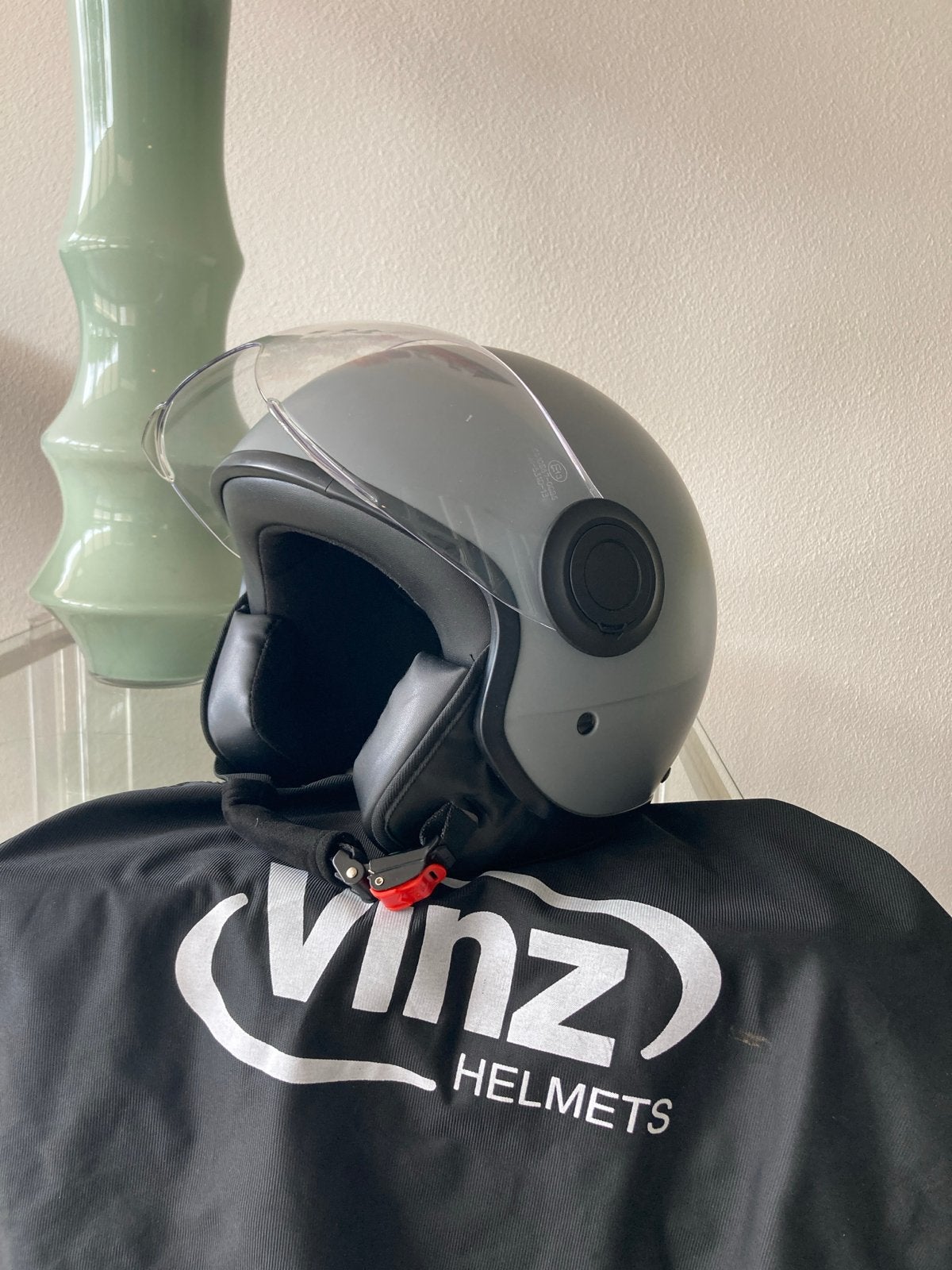 VinZ Helmets Scooterhelm Mat Grijs Maat S (55-56cm), Ophalen of Verzenden, Zo goed als nieuw, Small