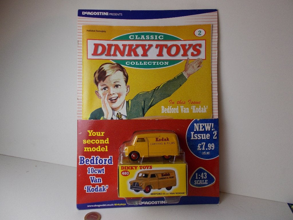 Dinky Toys (Atlas!) 480 BEDFORD 10CWT VAN KODAK +Tijdschrift, Ophalen of Verzenden, Nieuw, Bus of Vrachtwagen, Dinky Toys