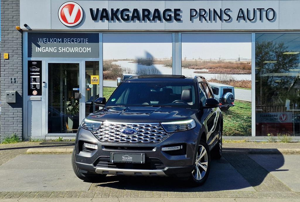 Ford Explorer 3.0 V6 PHEV PLATINUM |STOELVERW&VERKOELING|KEY, Auto's, Ford, Gebruikt, Zwart, Bedrijf, 2956 cc