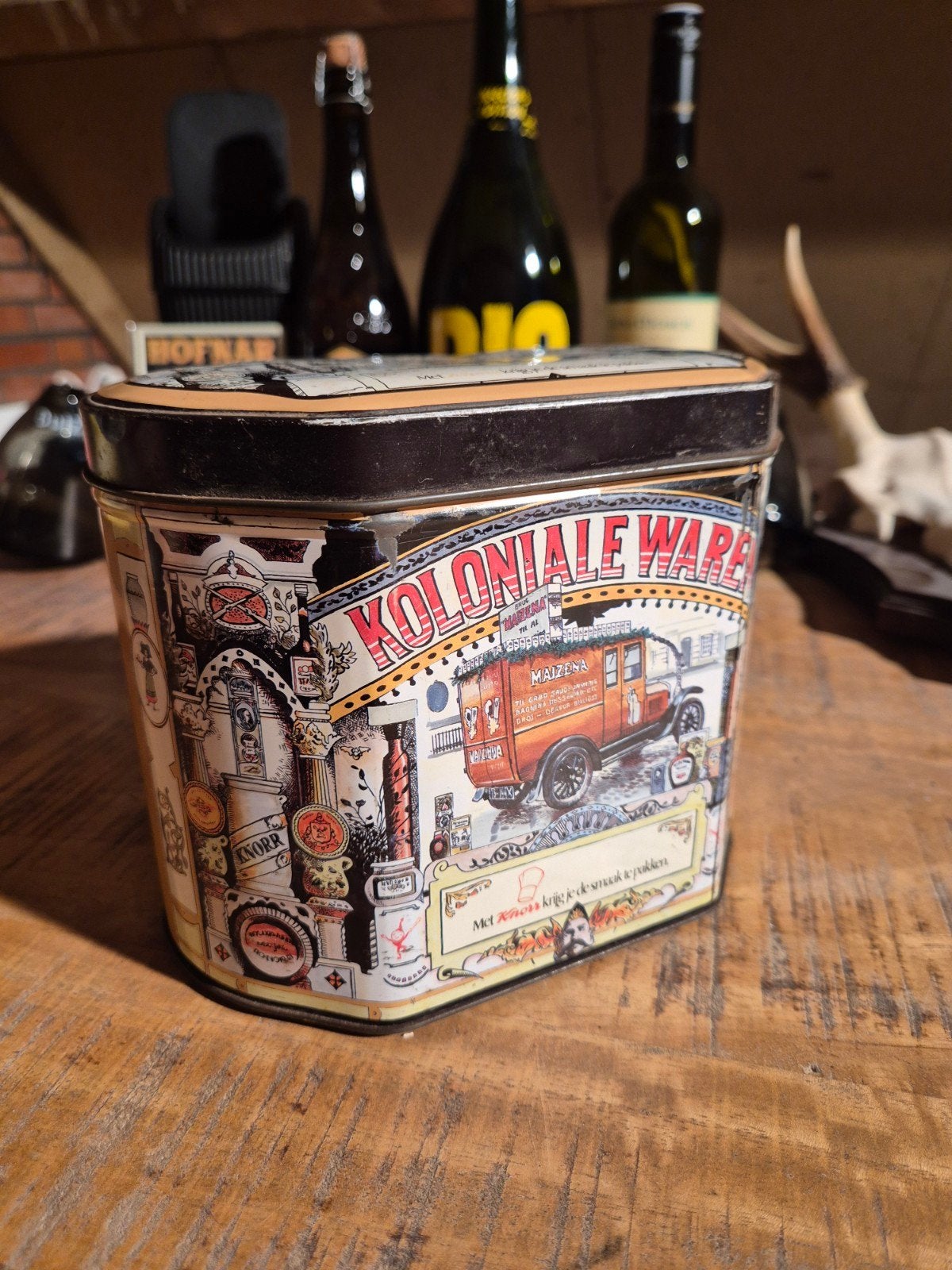 Vintage Knorr Opbergblik 'Koloniale Waren' - Uniek, Ophalen of Verzenden