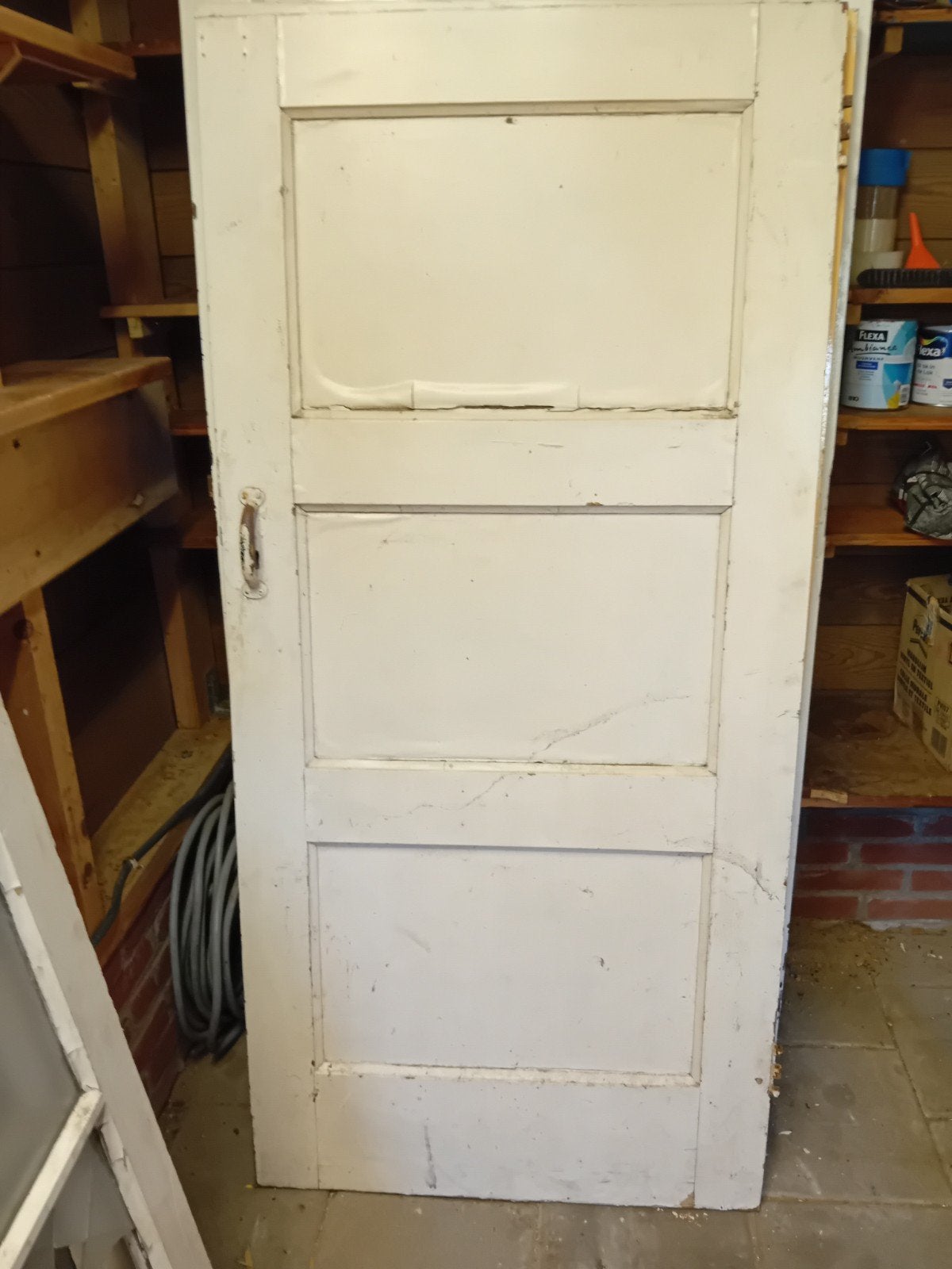 Oude paneeldeur, trapkast formaat, Ophalen, Gebruikt, 80 tot 100 cm, Binnendeur