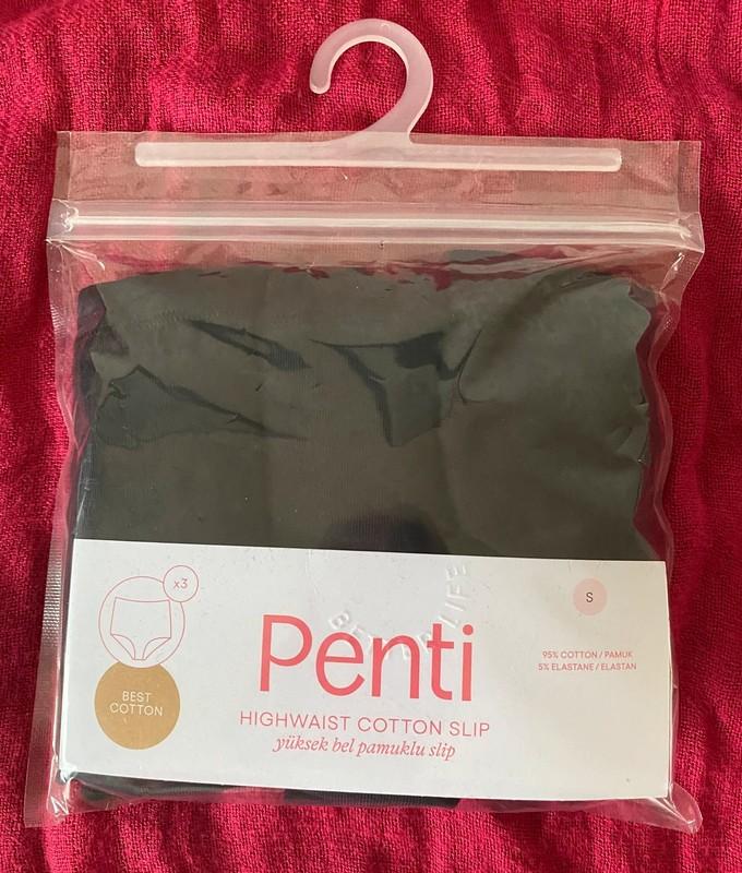 Nieuw 3 stuks ondergoed kleur zwart maat s, Penti, Ophalen of Verzenden, Zwart, Setje
