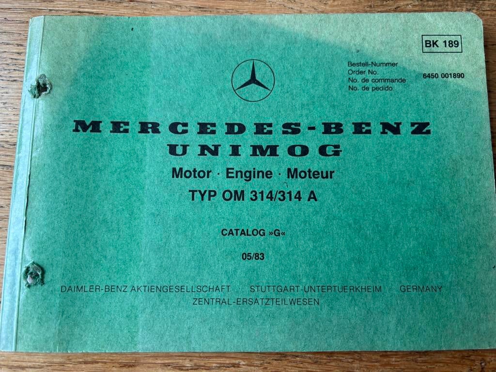 Mercedes Bens onderdelenboek, Ophalen, Gebruikt
