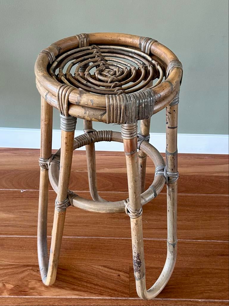 Bamboe Plantenstandaard - 56 cm hoog, Ø 21 cm, Huis en Inrichting, Woonaccessoires | Overige, Ophalen, Gebruikt