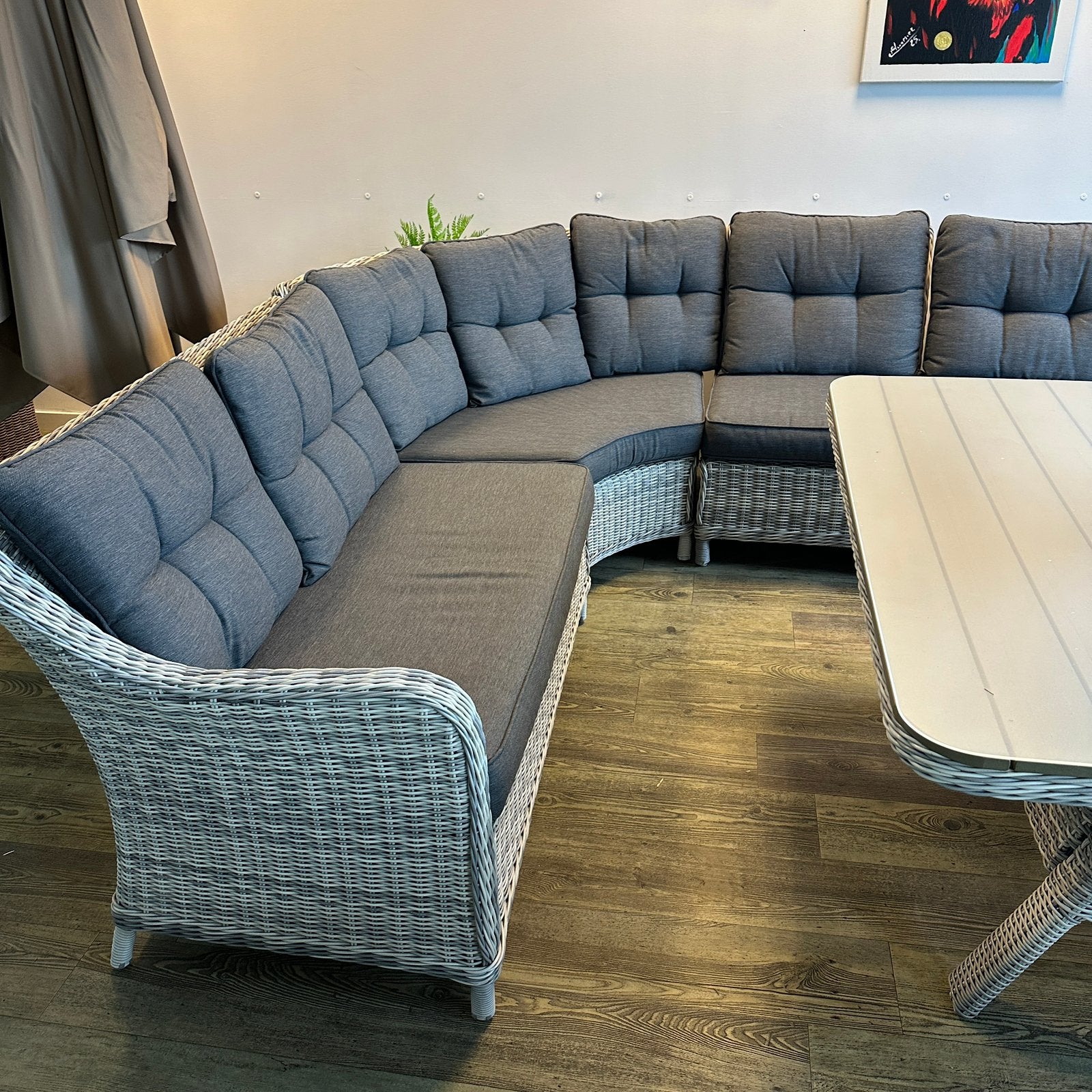 XL Wicker Dining Loungeset / Tuinset + 2 Stoelen, Gebruikt, Verzenden, ., .