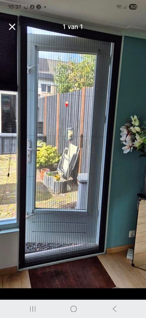 Plize hordeur zwart, Ophalen of Verzenden, Zo goed als nieuw, Hordeur, 200 tot 215 cm