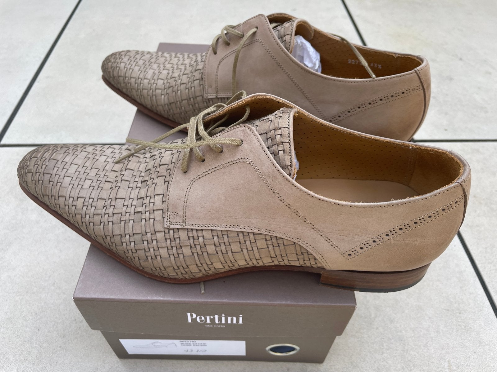 Pertini heren veterschoenen - Nube Safari - Maat 43,5, Ophalen of Verzenden, Zo goed als nieuw, Overige kleuren, Veterschoenen