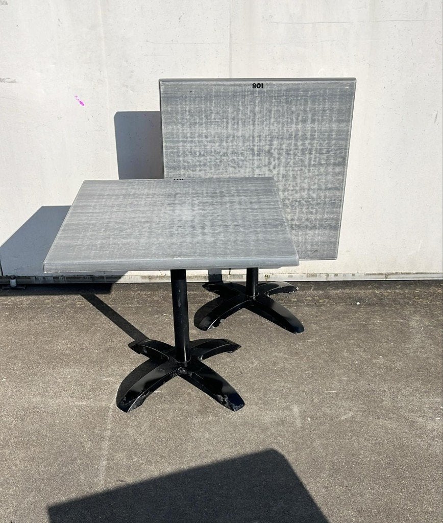 4 stuks horeca terrastafels inklapbaar werzalit 80x80, Ophalen, Gebruikt