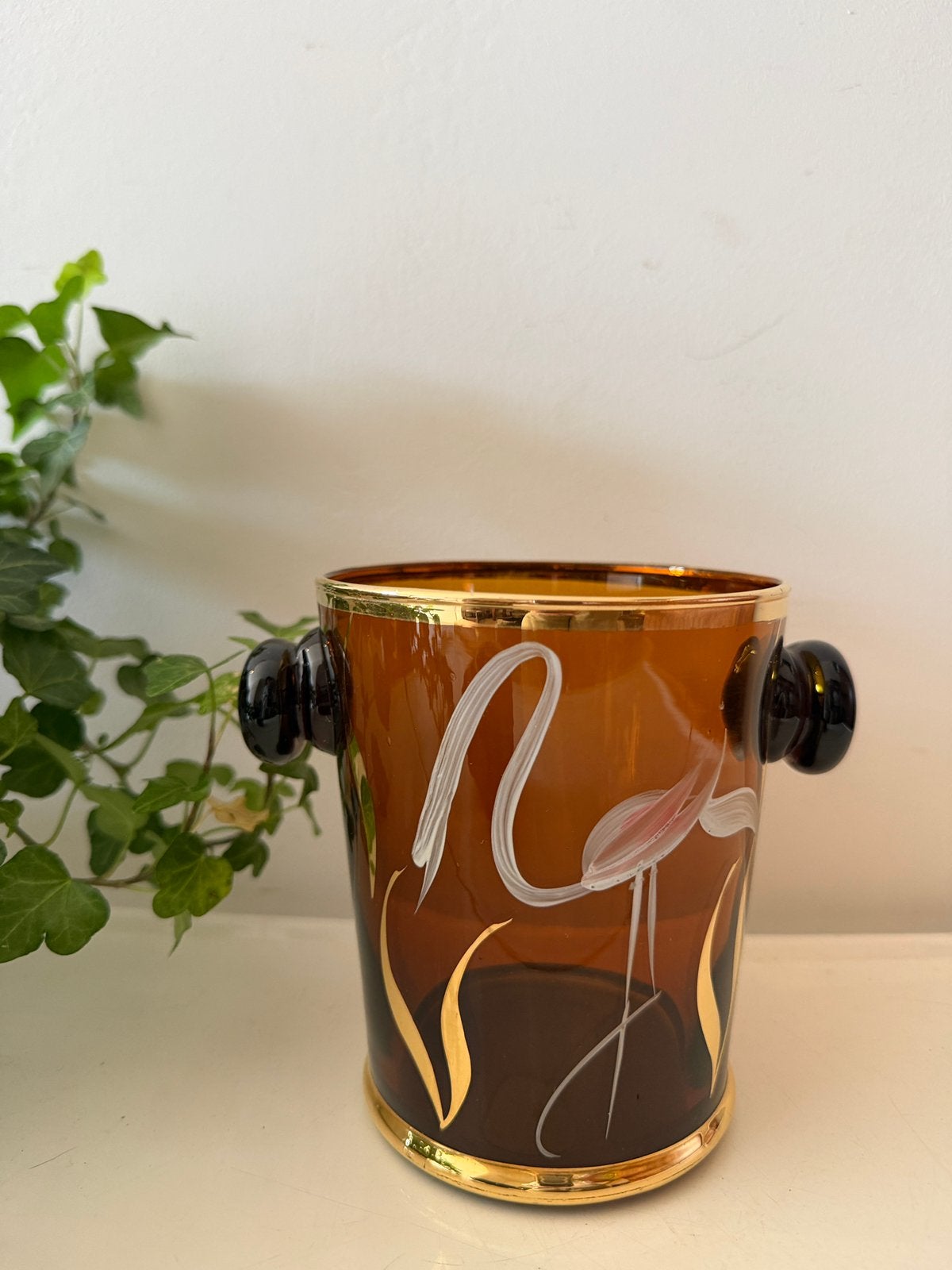 Art Deco vintage glazen ijsemmer, Antiek en Kunst, Ophalen of Verzenden