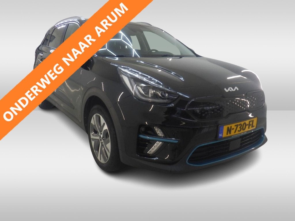 Kia e-Niro DynamicPlusLine 64 kWh SOH 97,6% | SCHUIFDAK | H-, Auto's, Kia, Gebruikt, 1712 kg, Leder en Stof, Zwart