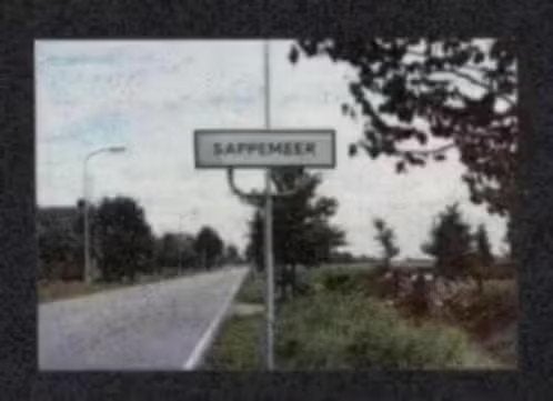 Foto Sappemeer Plaatsnaambord., Verzamelen, 1980 tot heden, Foto, Ophalen of Verzenden, Zo goed als nieuw