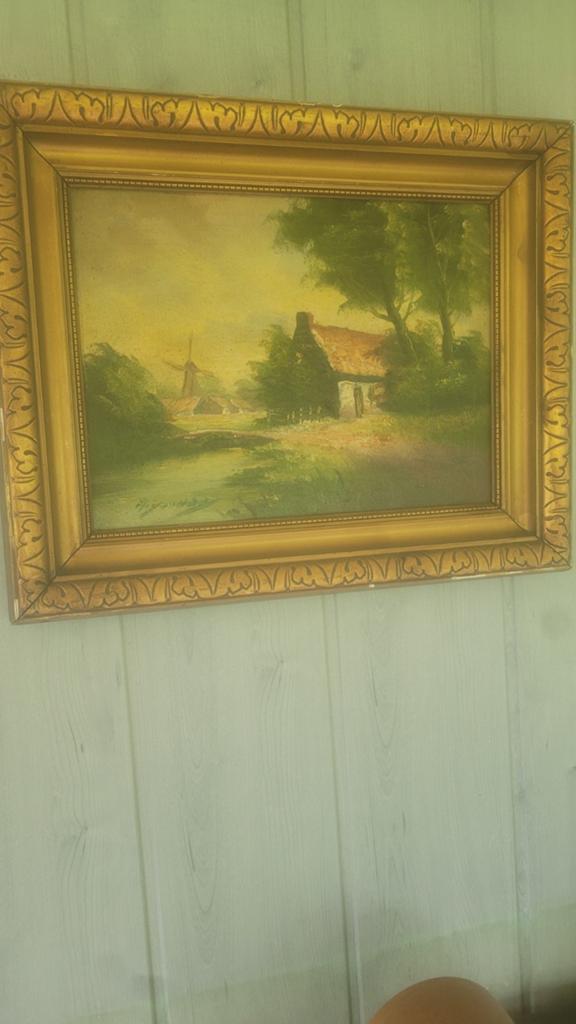 Schilderijtjes tweeluik eenprijs, Antiek en Kunst, Kunst | Schilderijen | Klassiek, Ophalen of Verzenden