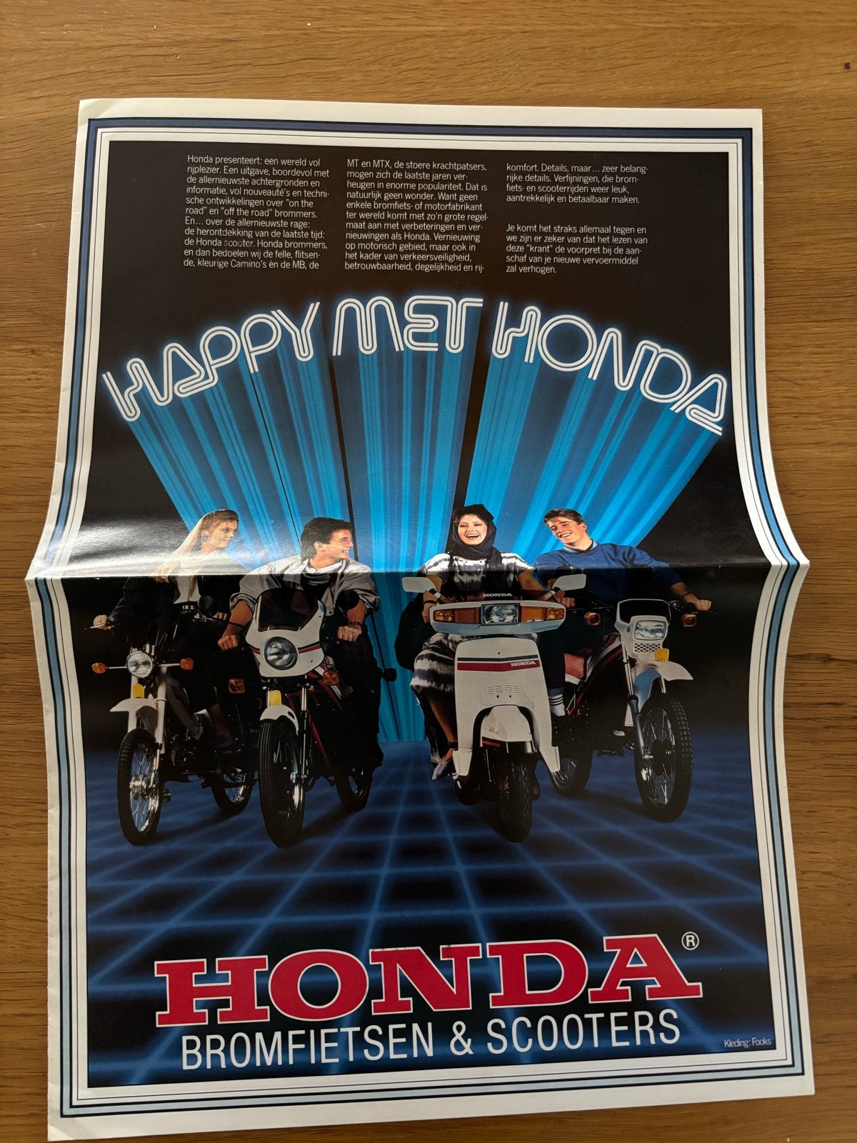 HONDA MT MB MBX 50 brommer bromfiets folder brochure, Ophalen of Verzenden, Zo goed als nieuw