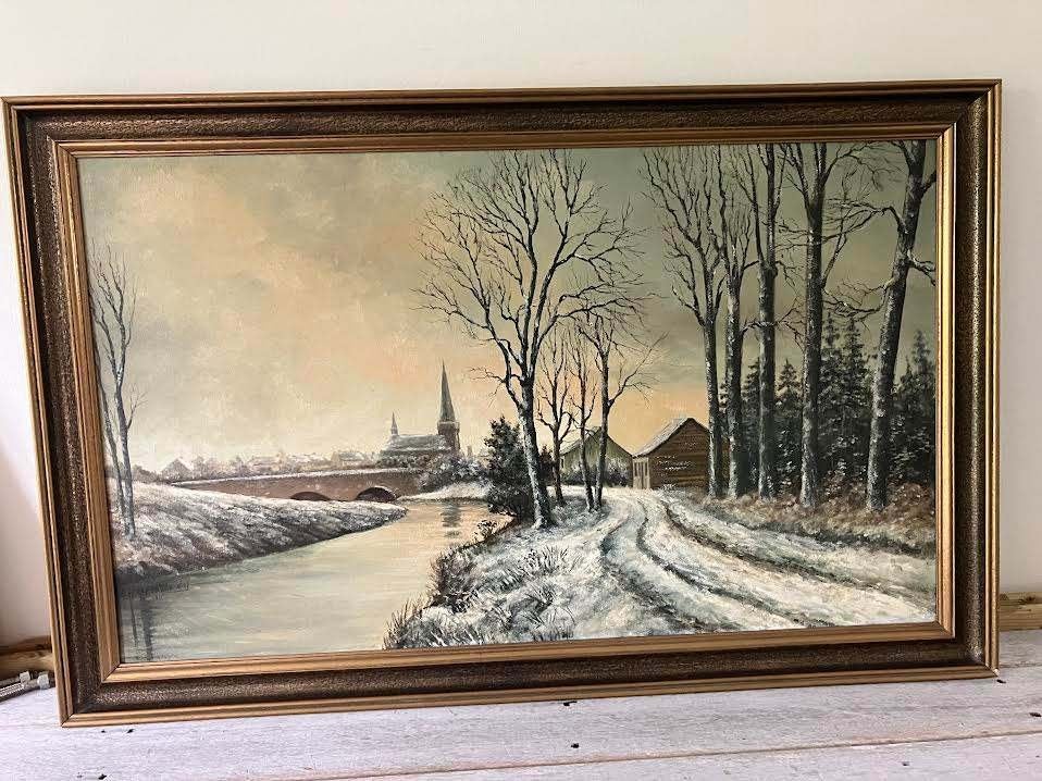 olieverfschilderij E. Hoppenbrouwers 1910, Ophalen