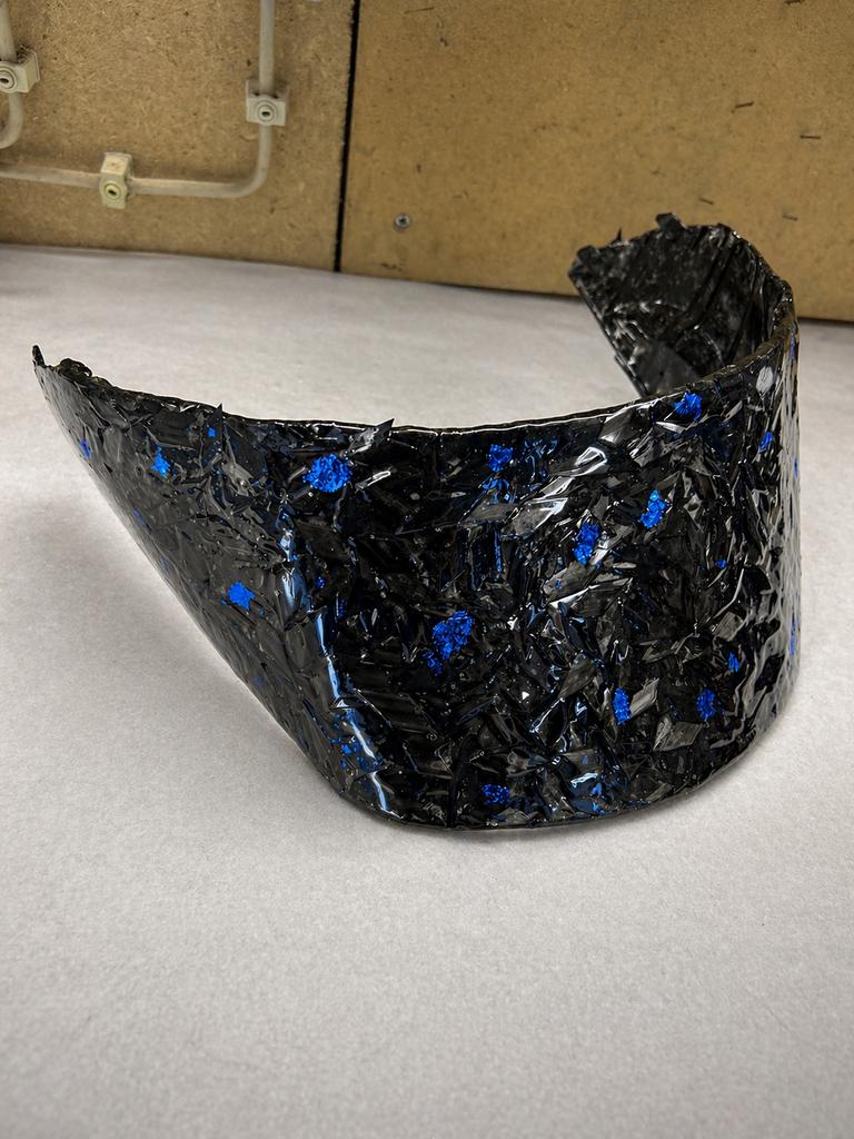 Forged carbon bougiekap (blauwe flakes), Ophalen of Verzenden