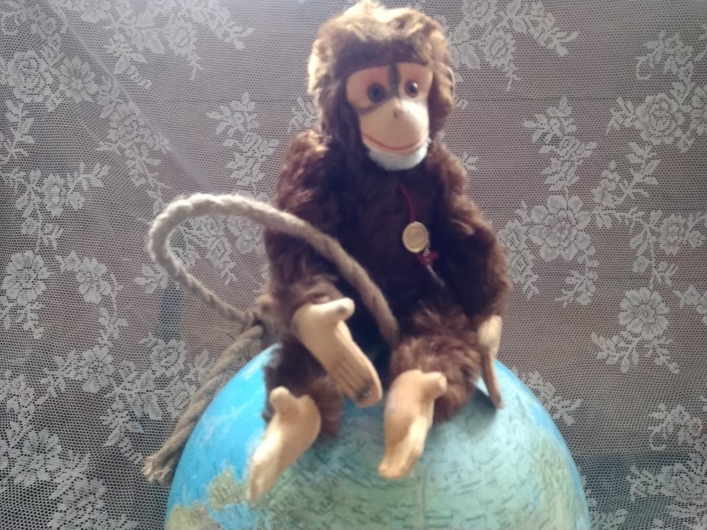 Vintage Speelgoed Aapje van Teddy, Antiek en Kunst, Antiek | Speelgoed, Ophalen of Verzenden