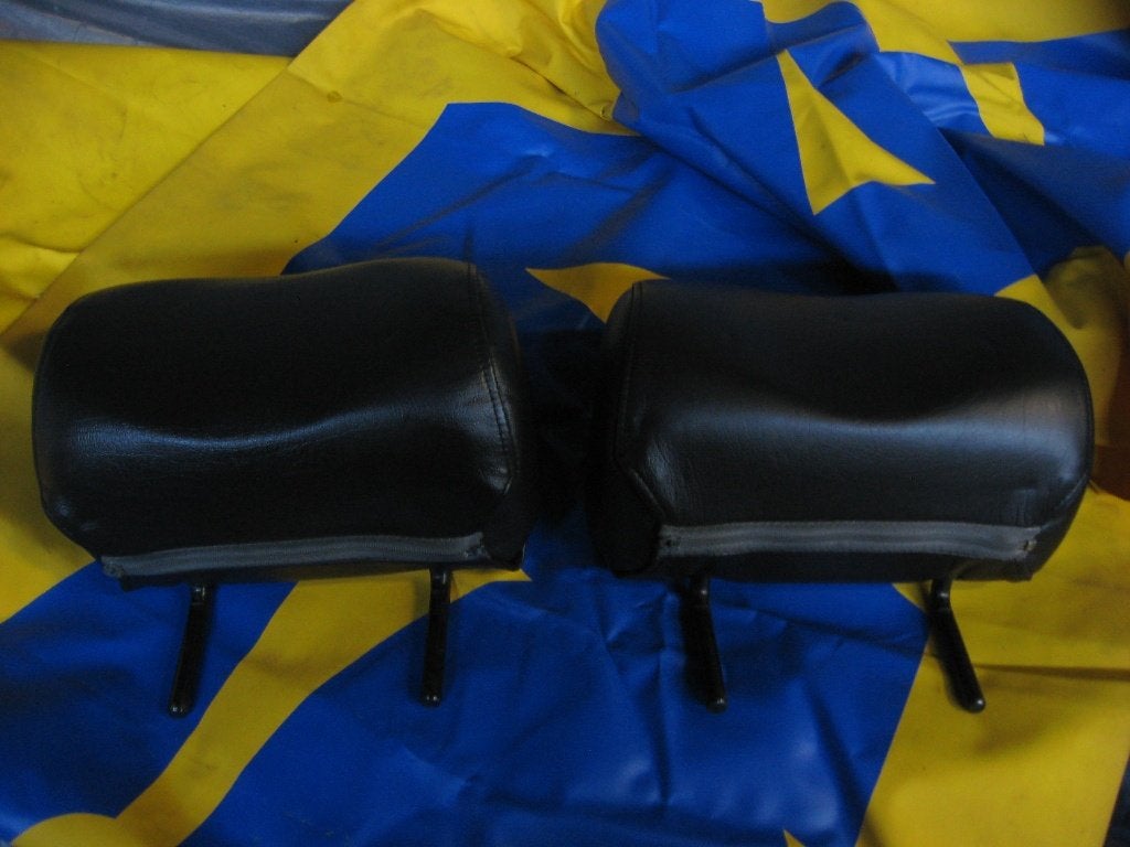 Hoofdsteunen achterbank Saab 9-3, donkergrijs leder., Ophalen, Gebruikt, Saab