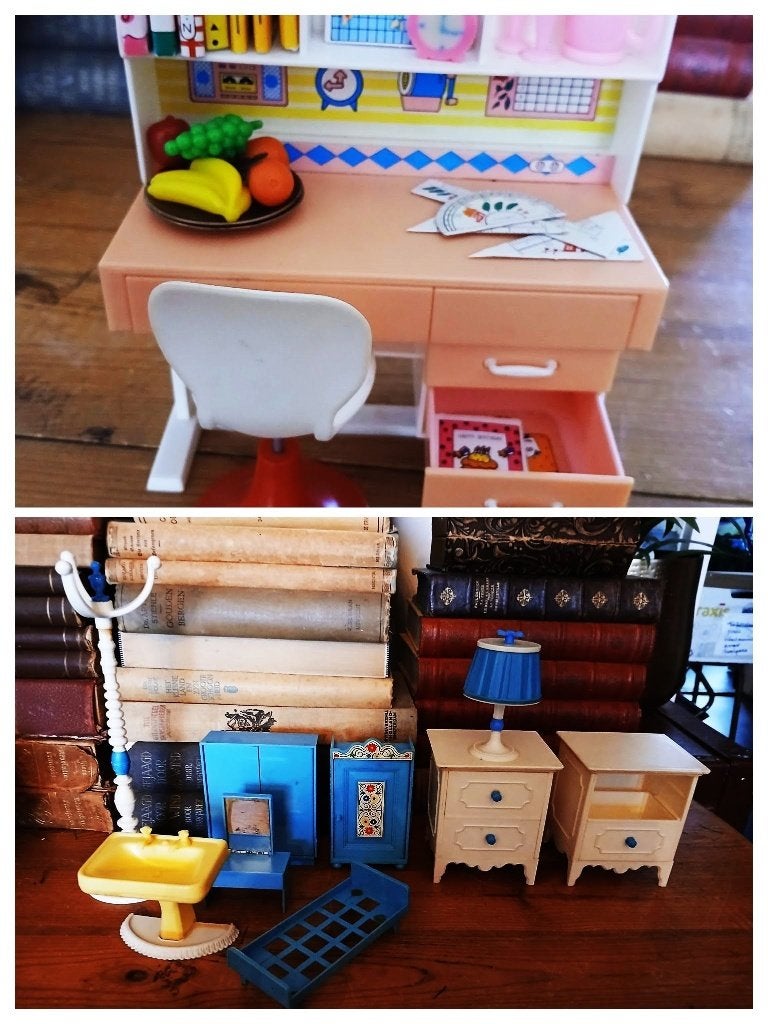 Poppenmeubeltjes voor o.a. barbie buro slaapkamer etc., Verzamelen, Ophalen of Verzenden, Zo goed als nieuw