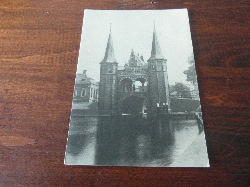 T69 - Sneek - Waterpoort - Mooie oude kaart, Ophalen of Verzenden, 1940 tot 1960, Friesland