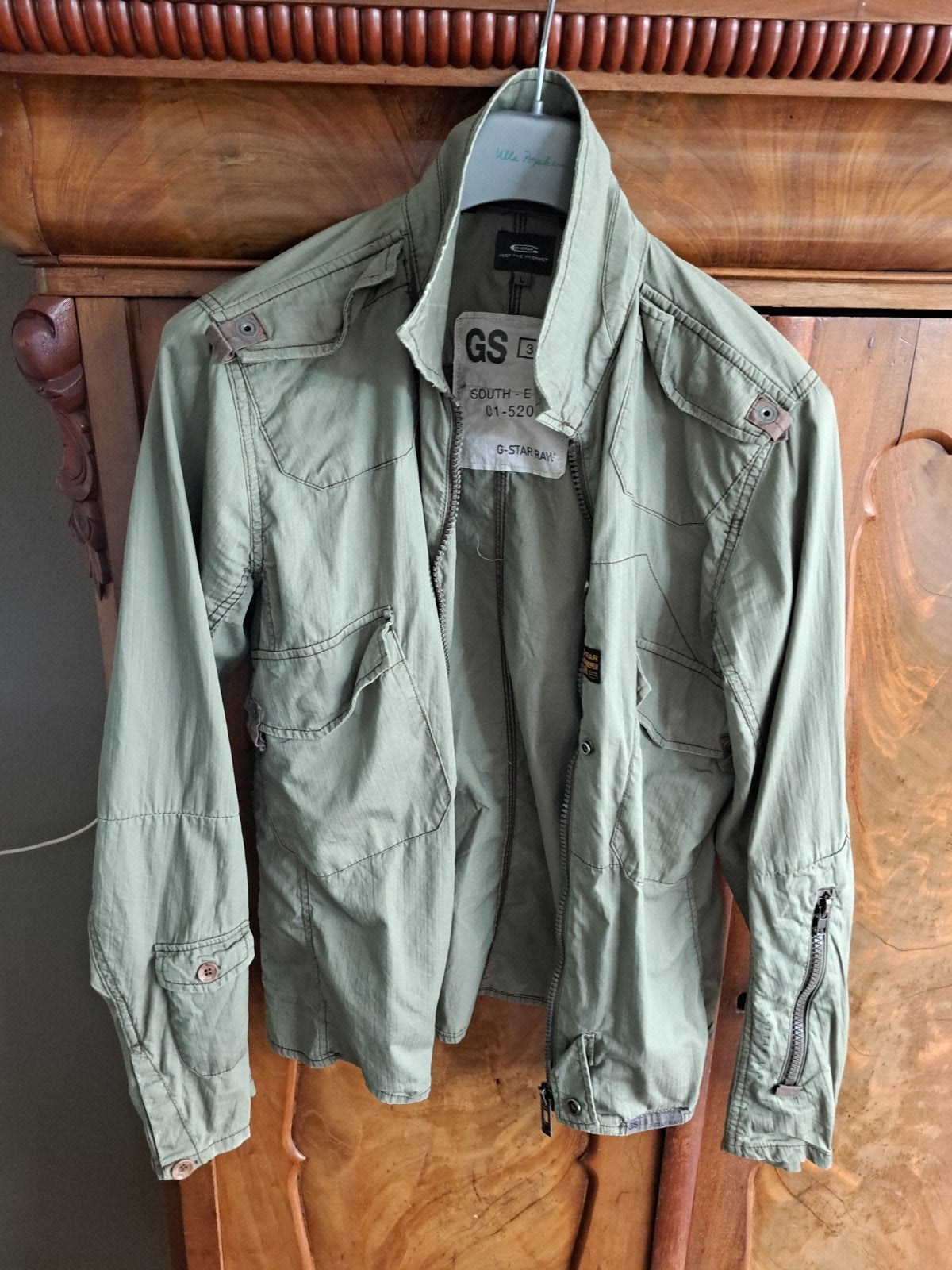 g-star zomerjas mt L, Kleding | Heren, Jassen | Zomer, Verzenden, Zo goed als nieuw, Maat 52/54 (L), Blauw