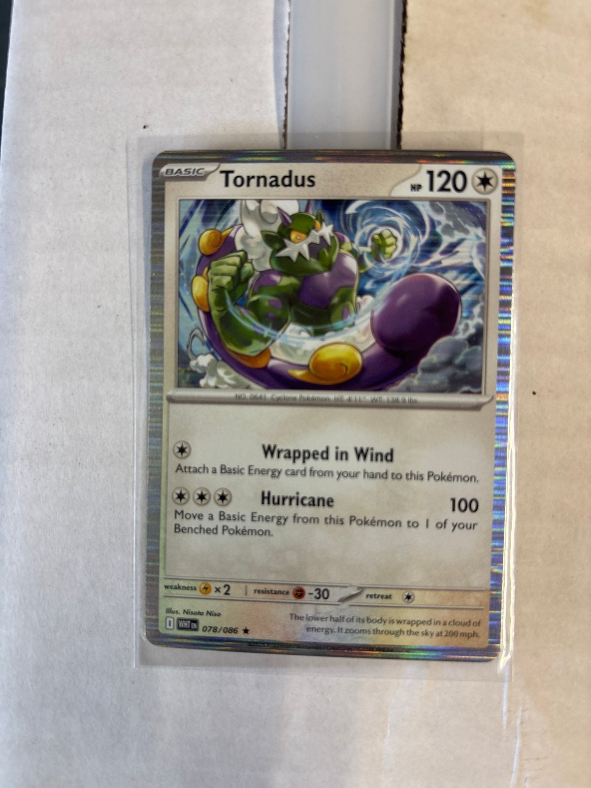 Tornadus Pokémon Kaart - 078/086, Ophalen, Zo goed als nieuw, Losse kaart, Foil
