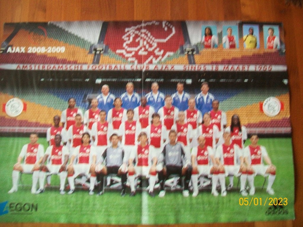 Poster Ajax seizoen 2006 - 2007 en seizoen 2008 - 2009, Verzenden, Gebruikt, Ajax, Poster, Plaatje of Sticker