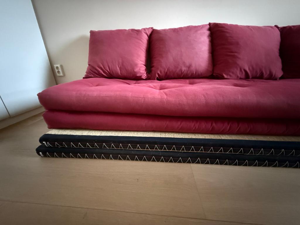 Outdoor lounge/vloerbank voor terras of balkon, Ophalen, Gebruikt, 150 tot 200 cm, Driepersoons