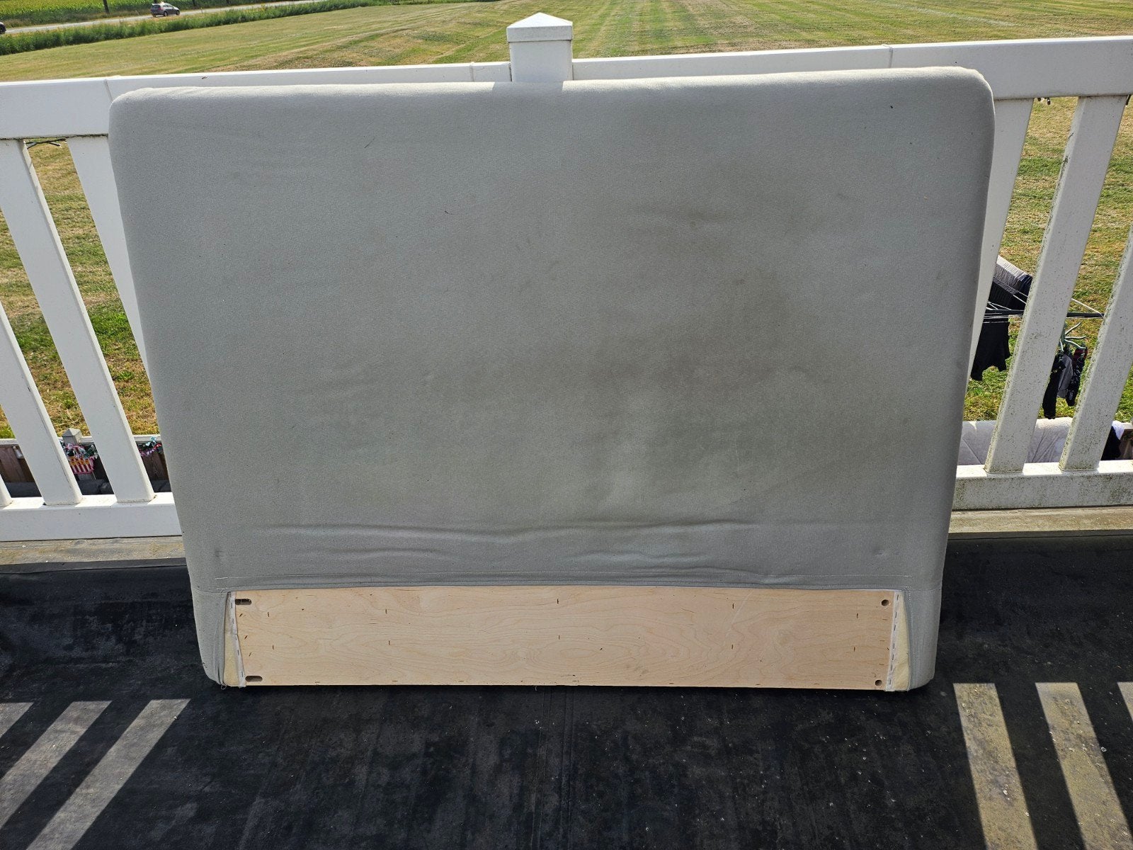 IKEA Hoofdbord voor Boxspring 140x200 - Grijs, Ophalen, Gebruikt, Tweepersoons, 140 cm