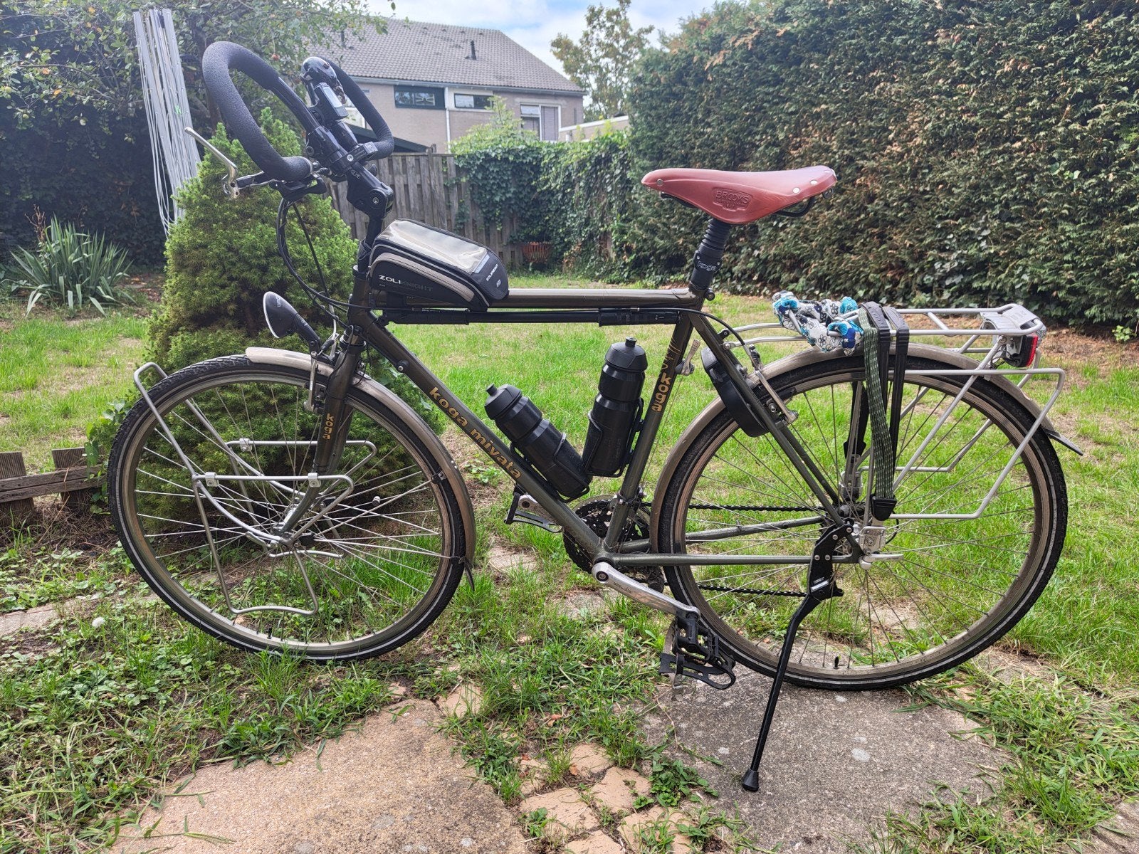 Koga Miyata vakantiefiets met vlinderstuur, Fietsen en Brommers, Ophalen, 28 inch, Gebruikt, Velgrem