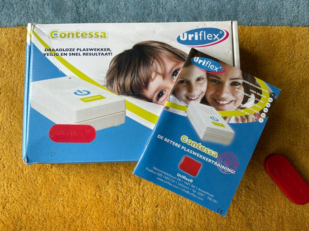 Uriflex Contessa Draadloze Plaswekker met 5 Broekjes, Ophalen of Verzenden, Gebruikt