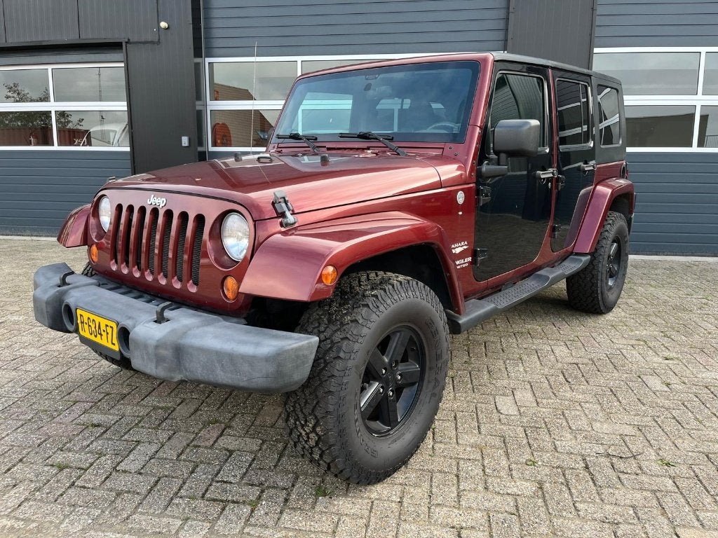 Jeep Wrangler Unlimited Sahara 3,6 v6 automaat, Auto's, 450 kg, Beige, 120 €/maand, Vierwielaandrijving