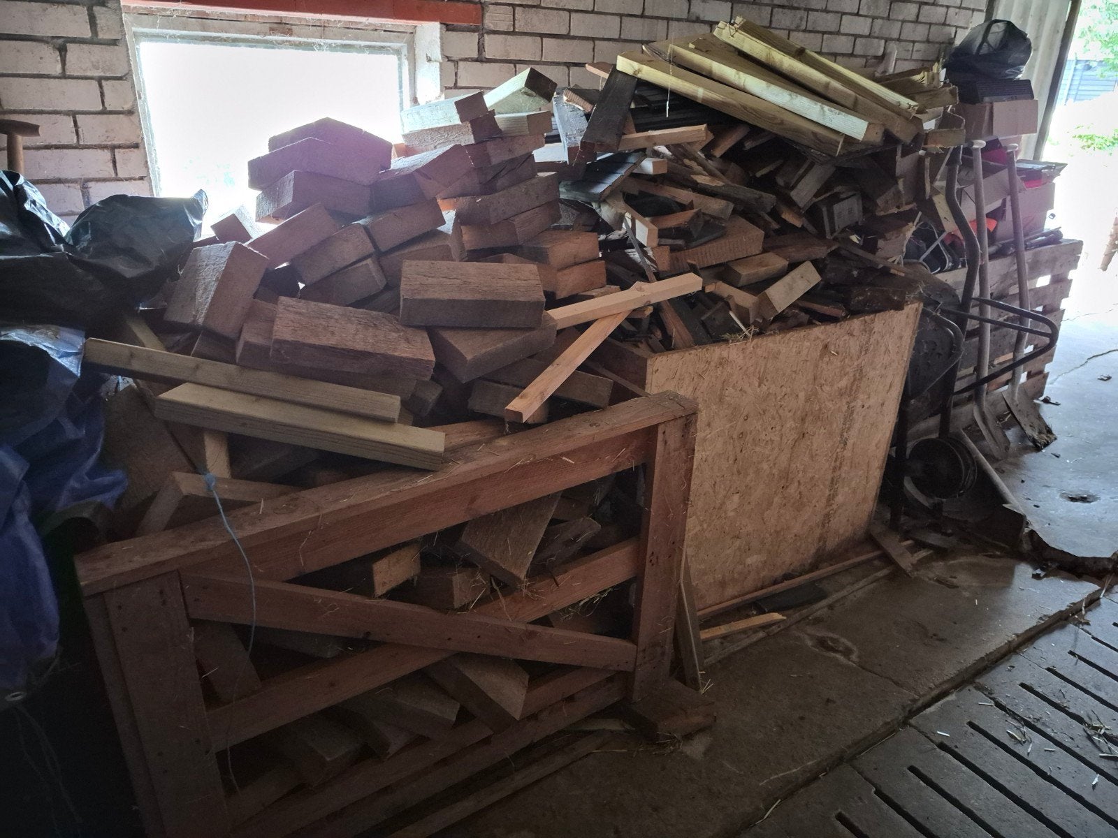 hout voor de kachel, Minder dan 3 m³, Ophalen, Overige houtsoorten, Blokken