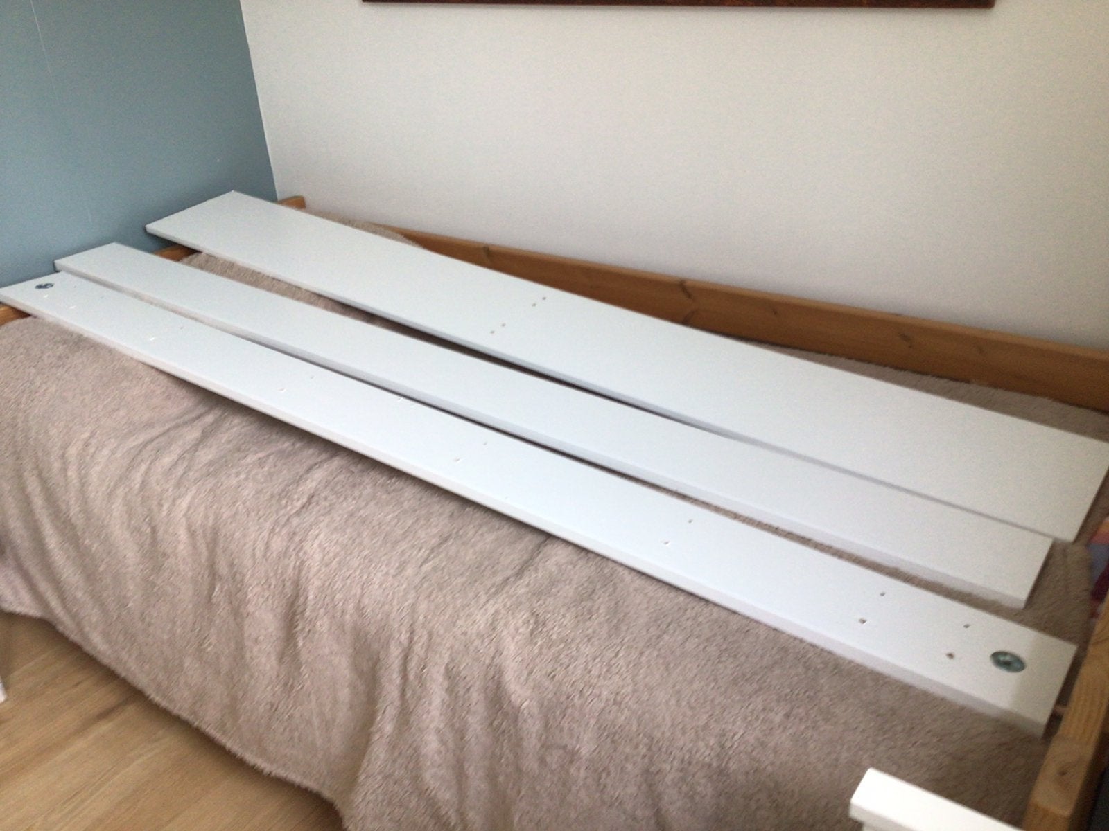 Hoofdbord, Zij - en tussen wand Brimnes bed Ikea, Huis en Inrichting, Ophalen, Wit, Tweepersoons, 140 cm