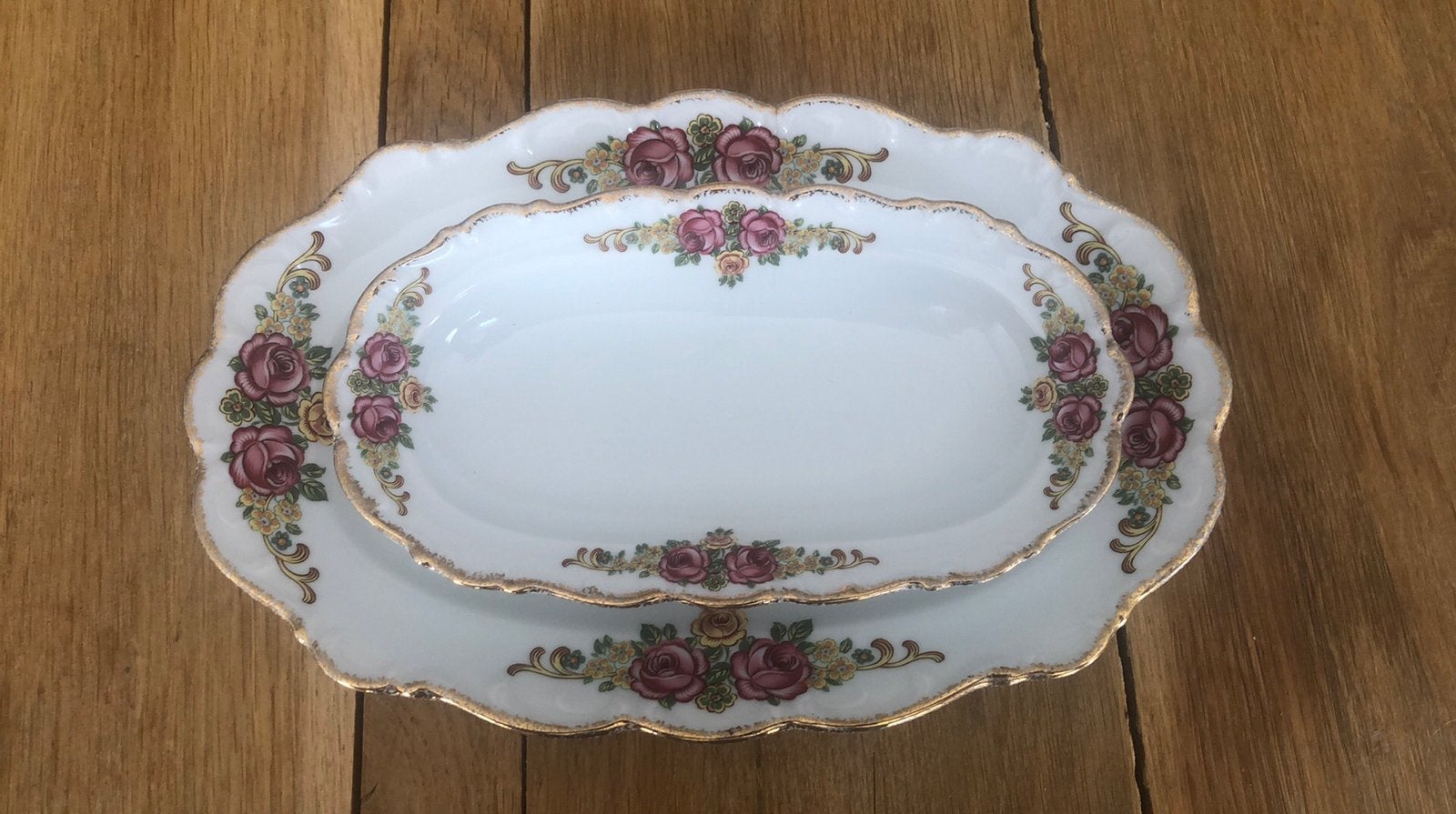 2 schalen Bavaria duits porselein, 32 en 24 cm, Ophalen of Verzenden