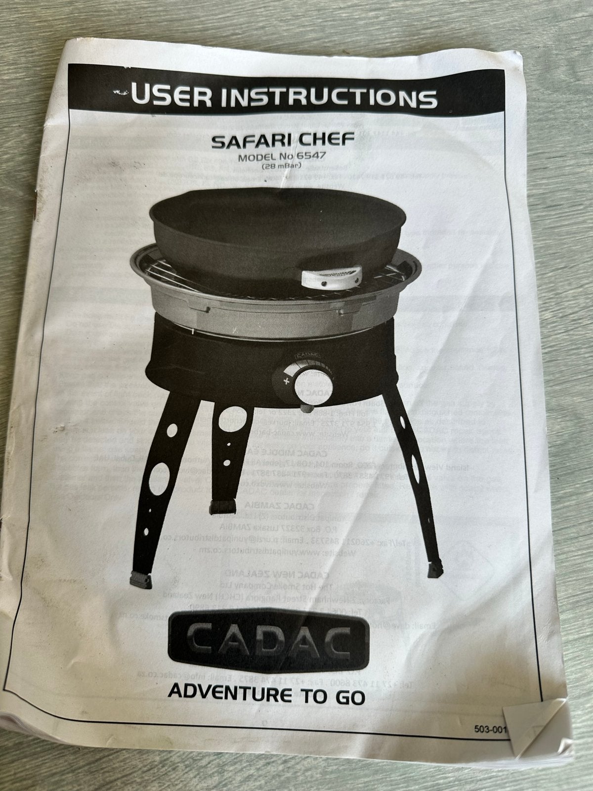 Cadac safari chef- outdoor cooking voor op de camping, Caravans en Kamperen, Ophalen of Verzenden, Gebruikt