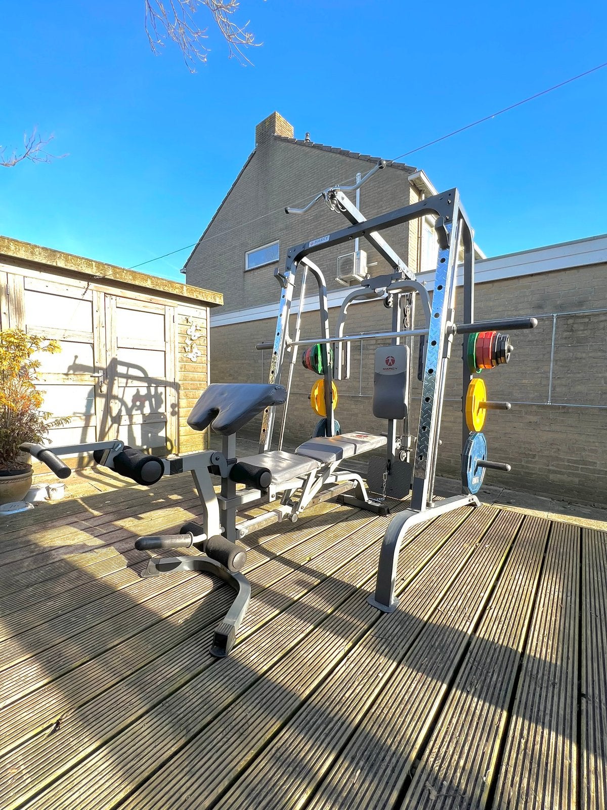 Krachtstation Fitness Marcy Smith Machine + 100kg+ gewicht, Ophalen, Zo goed als nieuw, Benen, Overige typen