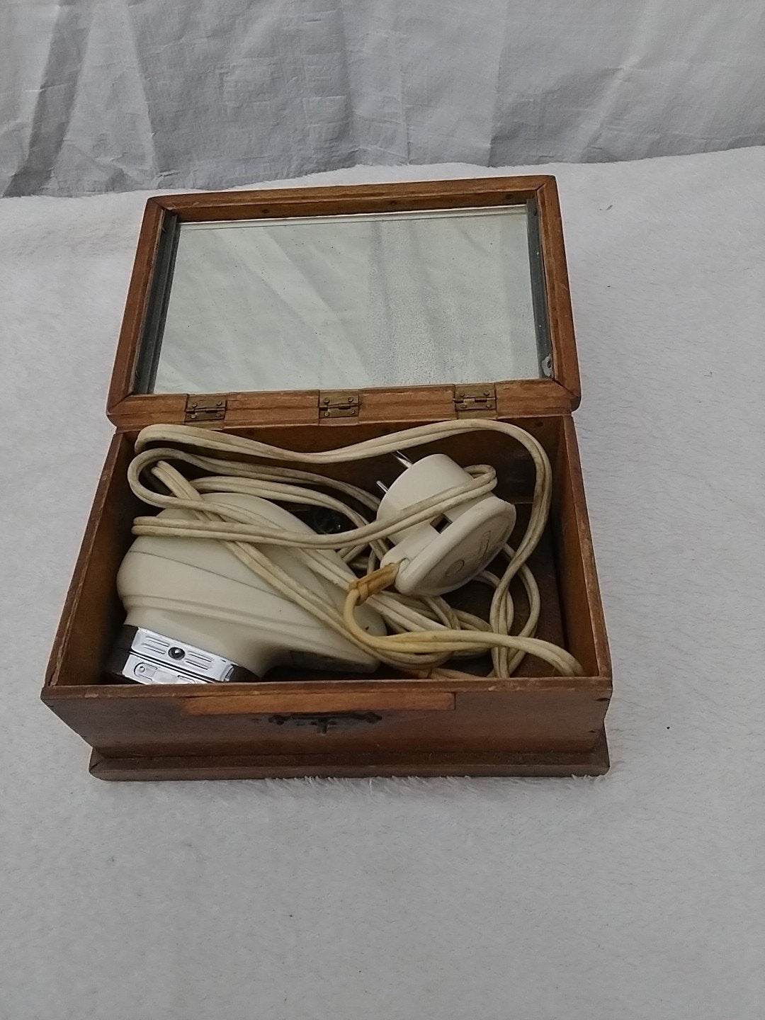 Vintage Philips Philishave scheerapparaat in houten doos, Ophalen of Verzenden, Gebruikt, Scheren en Epileren